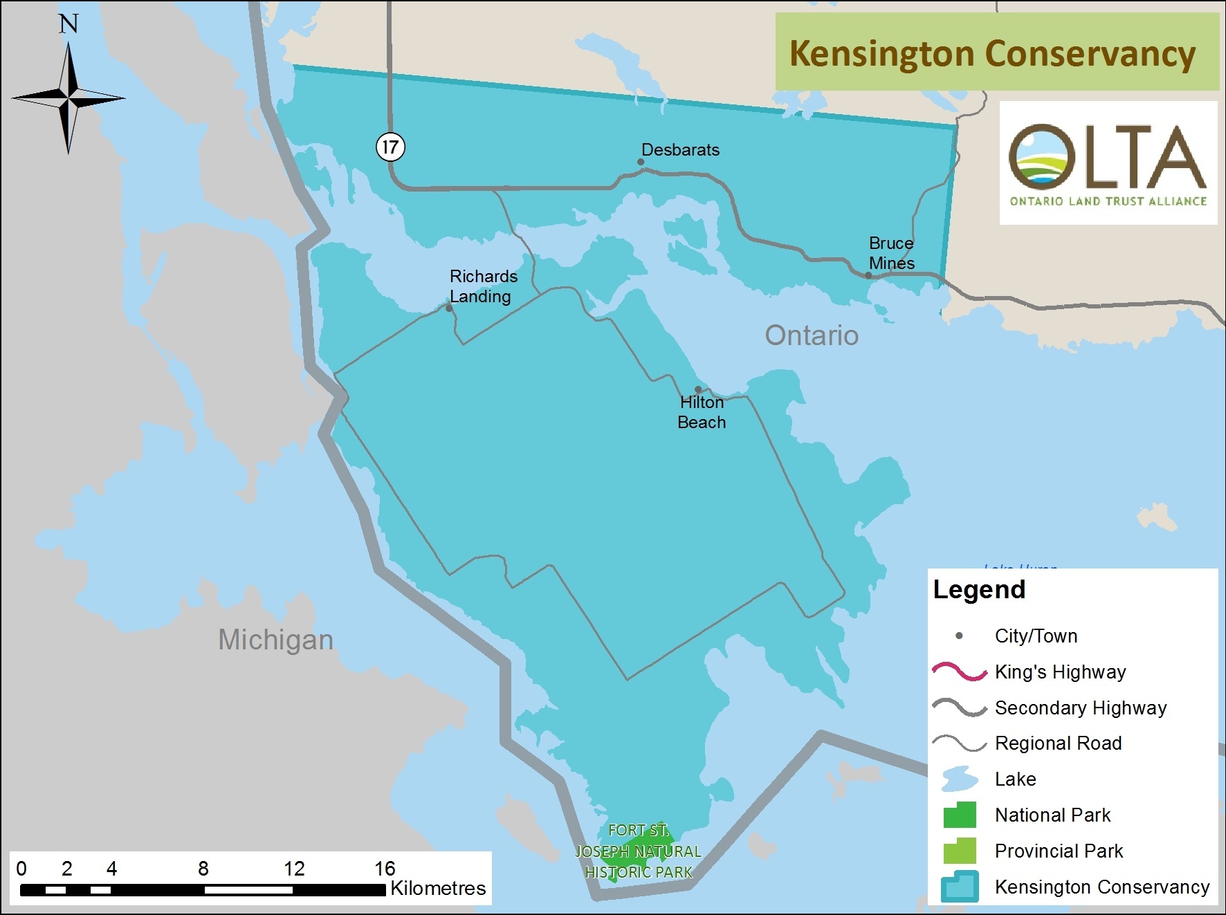 The Kensington Conservancy area of operations map
