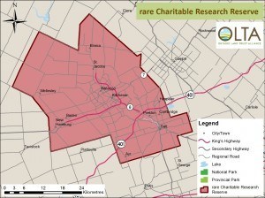 rare Charitable Research Reserve area of operation map
